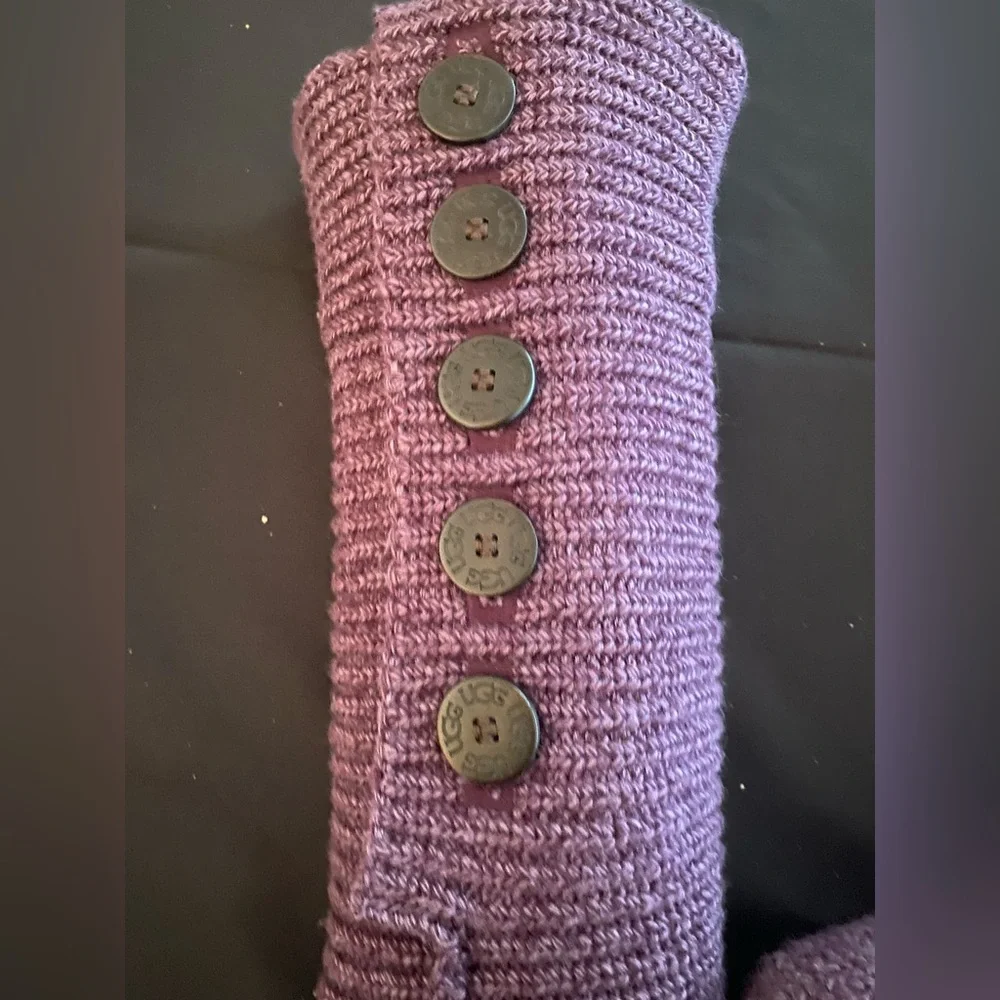 (EUC) UGG AUSTRALIA CARDY SWEATER KNIT TALL BOOT 10 PURPLE (EXCELLENT CONDITION) - Picture 5 of 9